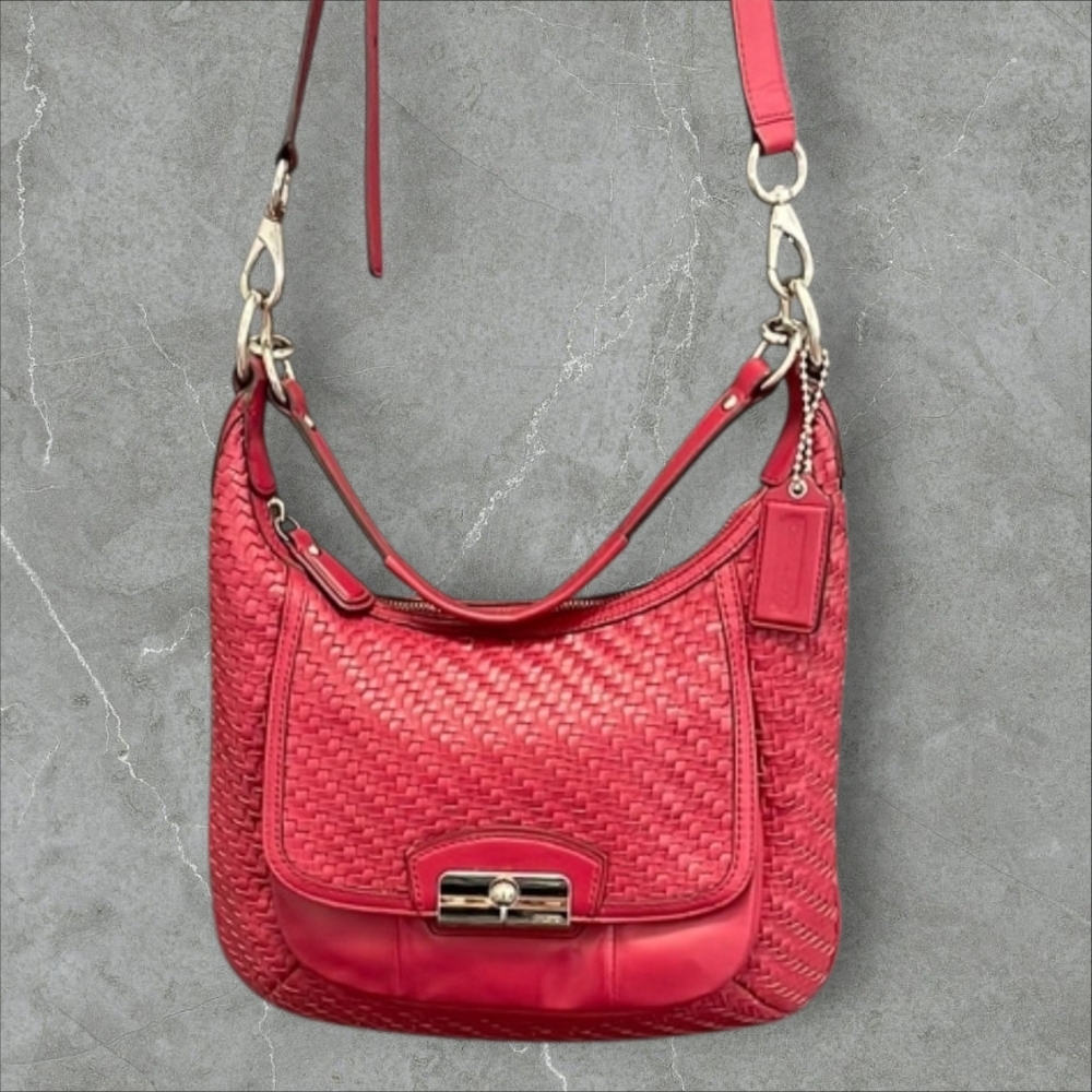 Coach Kristin Woven Leather Hobo - Picture 2 of 10
